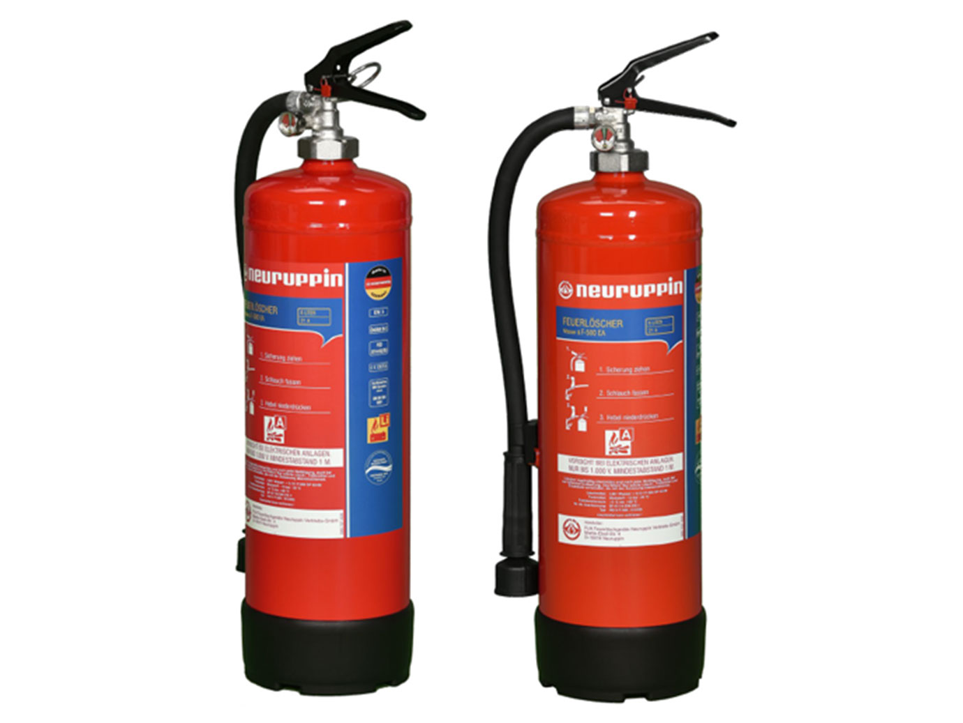 two fire extinguishers