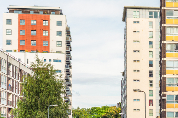 Multiple different housing buildings